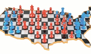 Presidential,Election,Battle,,Political,Confrontation,In,The,Usa,,Concept.,Chess